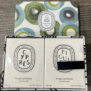 Set of 2 diptyque candles in limited edition box